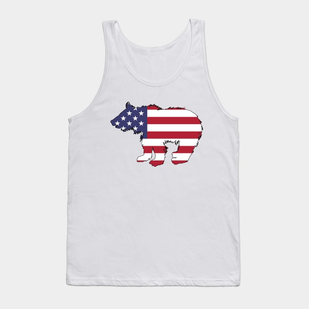 American Flag Beaar Cub Tank Top by MordaxFurittus